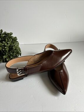 a new day Brown Pointed Toe Slingback Flats